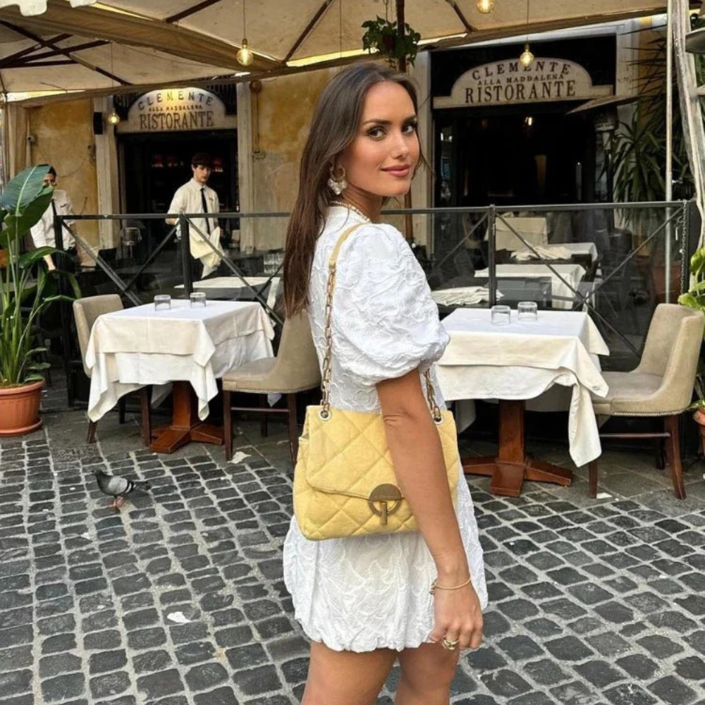 HELENA VESTIDO MINI BORDADO MANGA ABULLONADA