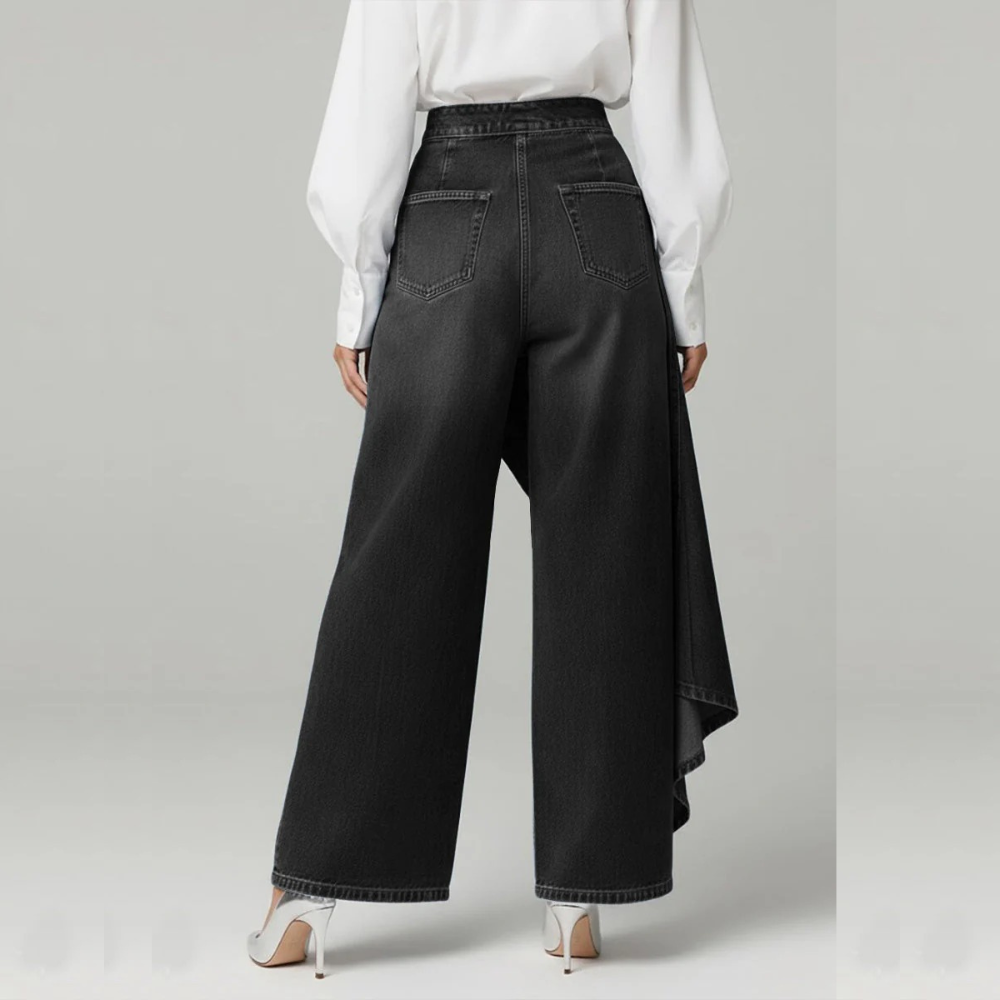 ALTRA PANTALON DENIM CON VOLANTE