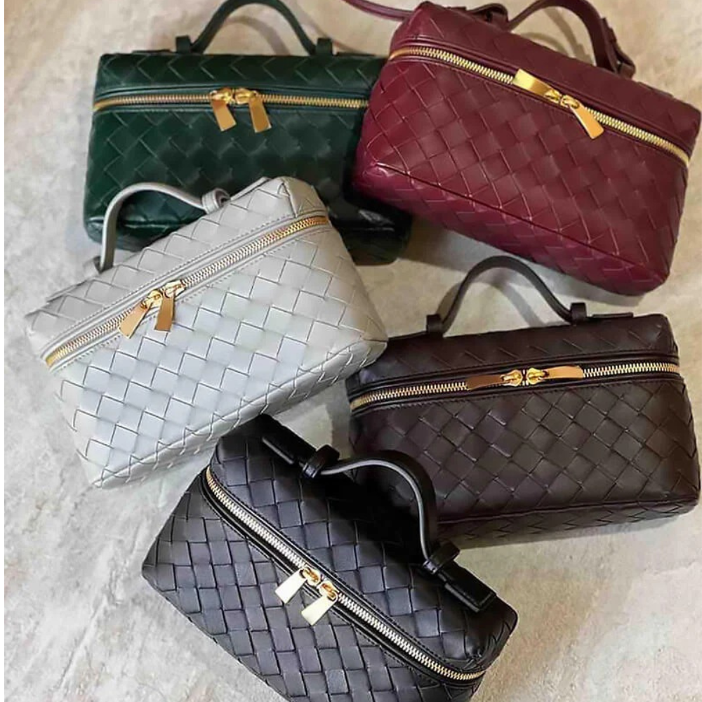 VENEGGA BOLSO BAÚL TRENZADO DOBLE CREMALLERA