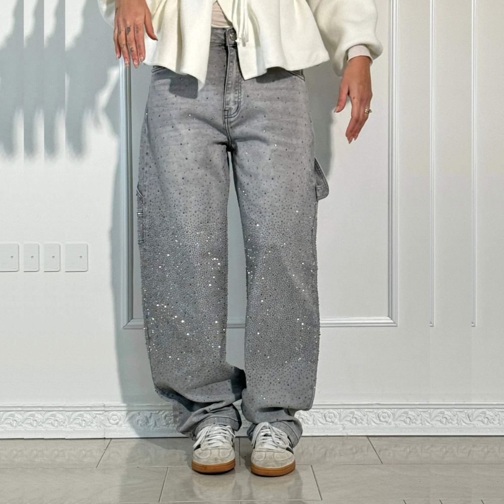 BIANCA JEANS BALLOON CON EFECTO BRILLO