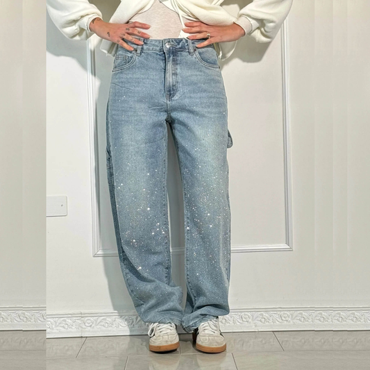 BIANCA JEANS BALLOON CON EFECTO BRILLO