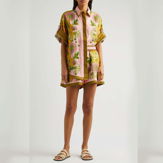 ELEONOR CONJUNTO CAMISERO ESTAMPADO CON SHORT