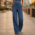 VICTORIA PANTALON DENIM WIDE LEG CRUZADO