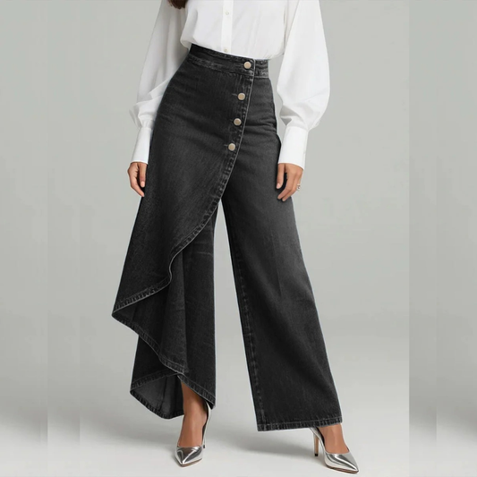 ALTRA PANTALON DENIM CON VOLANTE