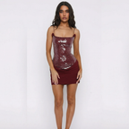 UXIA VESTIDO MINI CON LENTEJUELAS Y ESPALDA CORSET