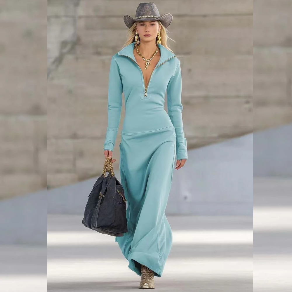 Bendita | Vestido deportivo con cremallera y cuello en V