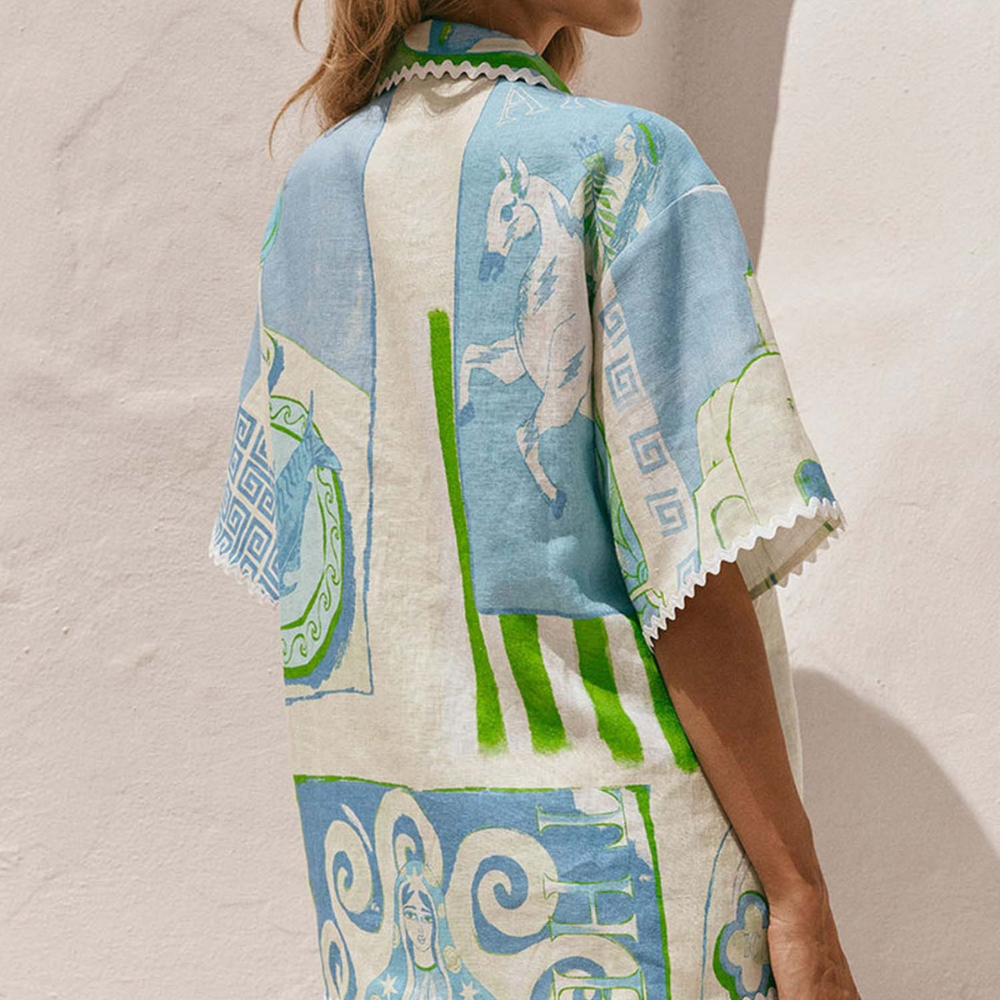 NEREA CONJUNTO ESTAMPADO CON FALDA CRUZADA