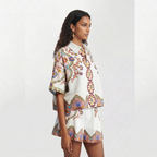 GRECIA CONJUNTO CAMISERO ESTAMPADO BOHO ÉTNICO