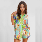FLORALE CONJUNTO CAMISERO ESTAMPADO BOHO