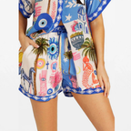 RACHELE CONJUNTO CAMISERO ESTAMPADO MEDITERRÁNEO