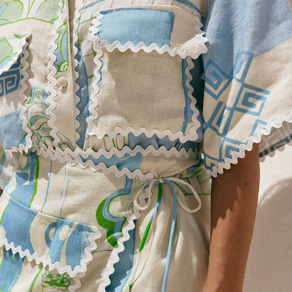 NEREA CONJUNTO ESTAMPADO CON FALDA CRUZADA