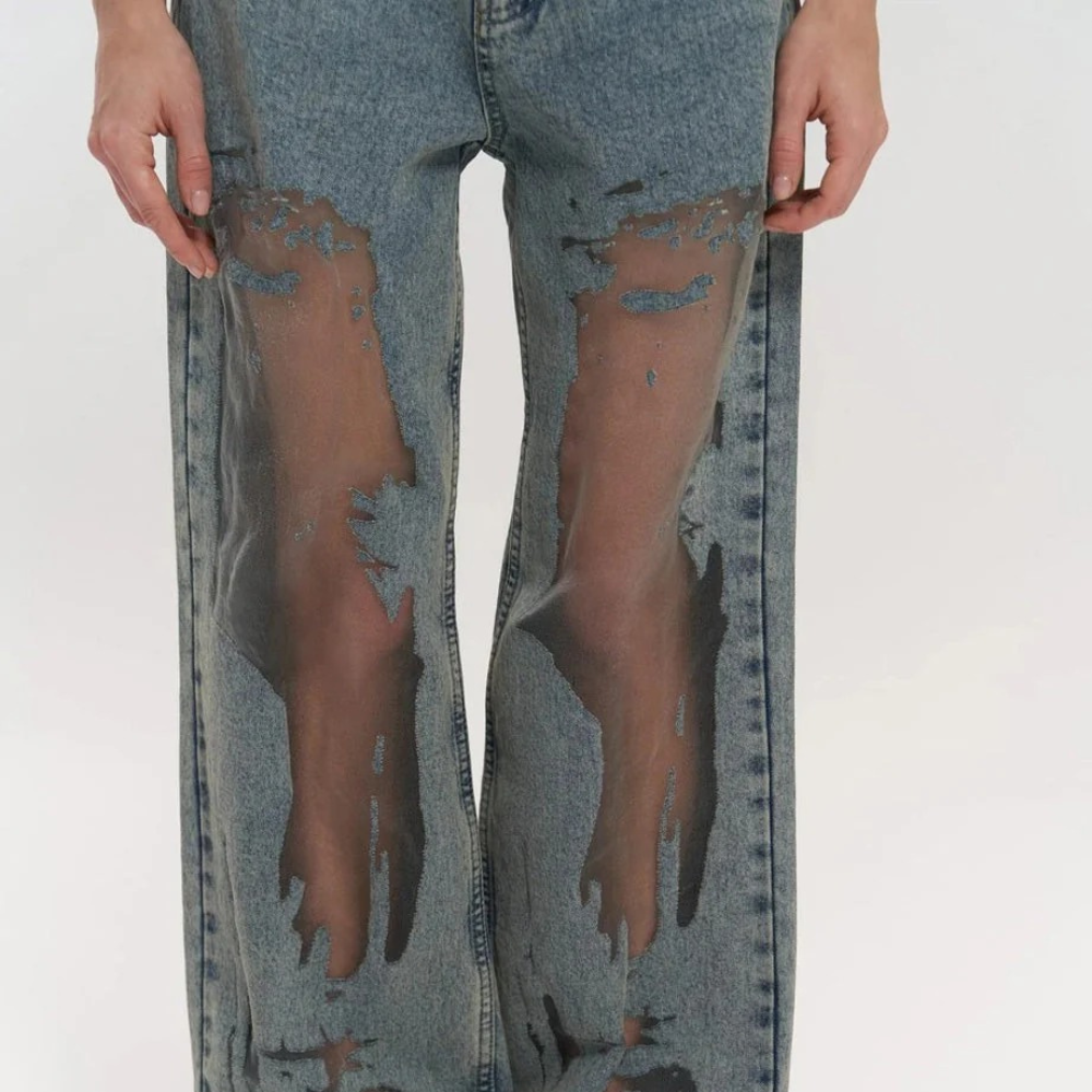 ALESSIA JEANS AZULES CON EFECTO TRANSPARENTE