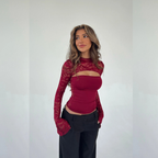 ALEJANDRA TOP EFECTO CAPA DE ENCAJE