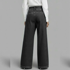 VICTORIA PANTALON DENIM WIDE LEG CRUZADO