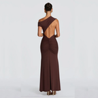MAXIMA VESTIDO ASIMÉTRICO ESPALDA ABIERTA