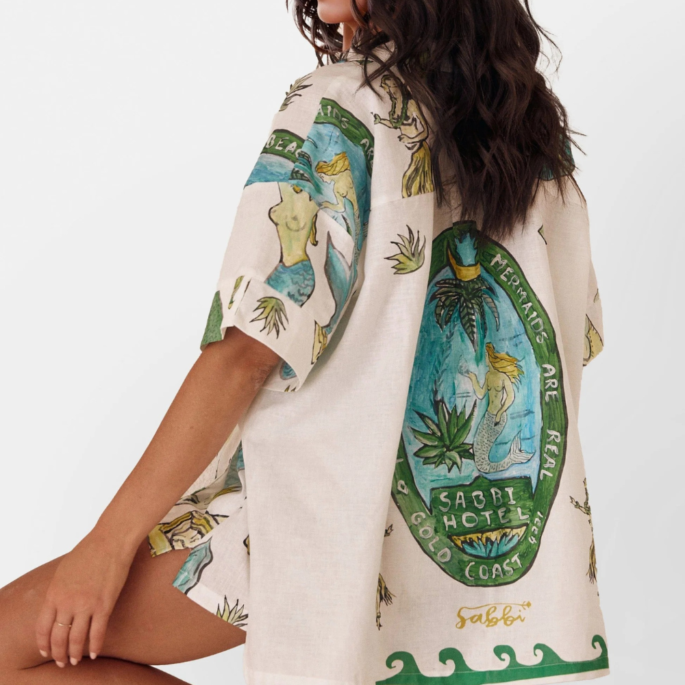 VALENTINE CONJUNTO CAMISERO ESTAMPADO SIRENA