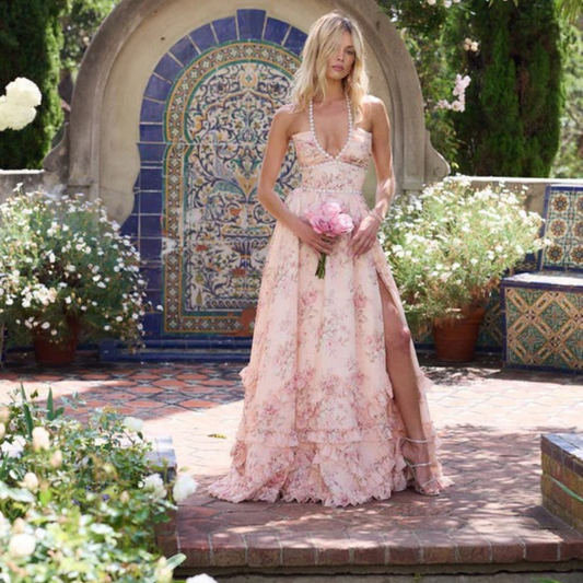 AMAIA VESTIDO EN TEJIDO TAPPETO ROSA ALGODÓN