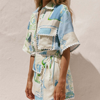 NEREA CONJUNTO ESTAMPADO CON FALDA CRUZADA
