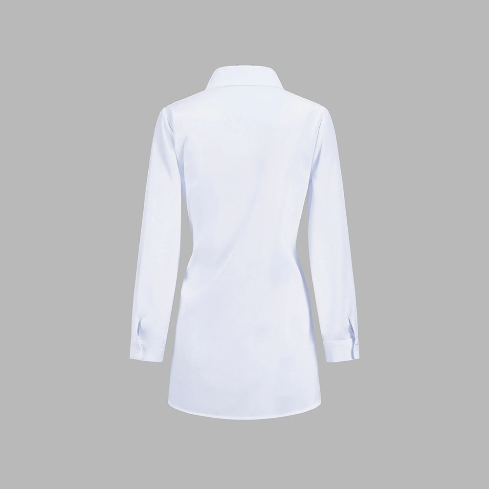 ISABELLA CAMISA LARGA CON BOTONES Y LAZO