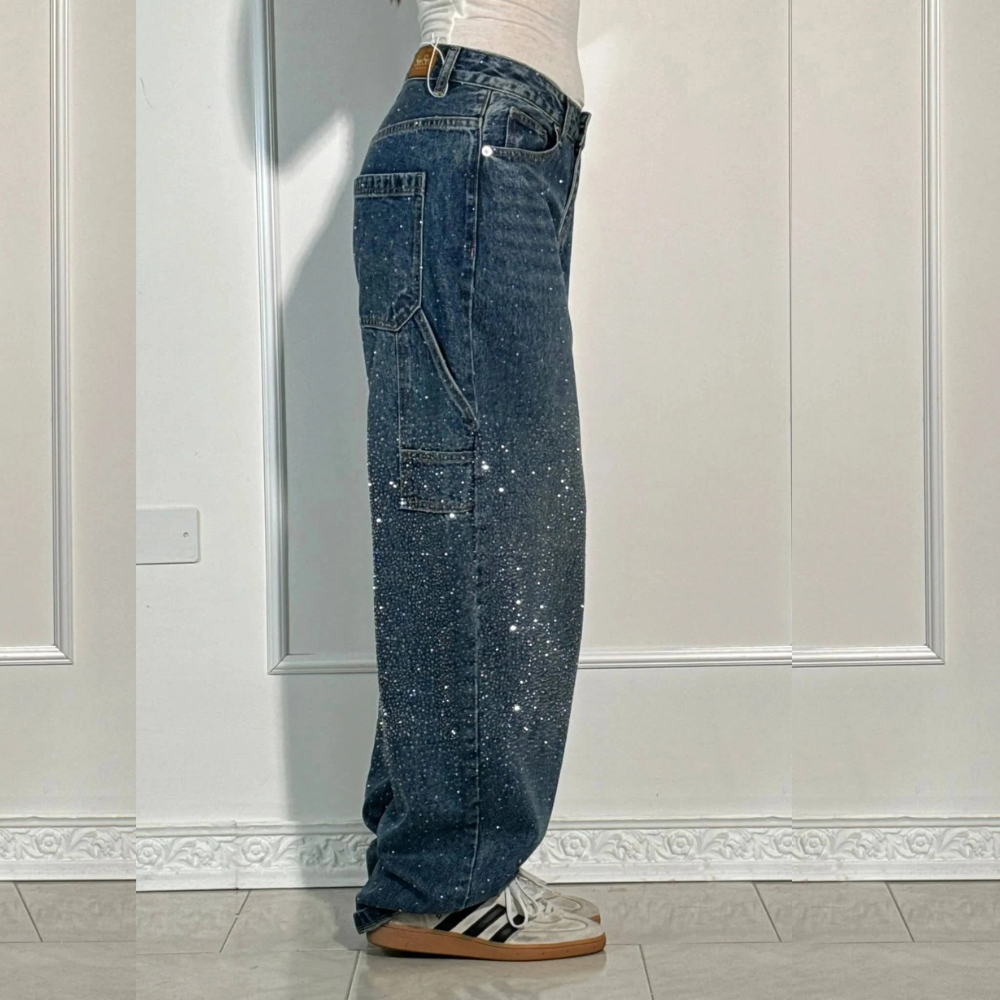 BIANCA JEANS BALLOON CON EFECTO BRILLO