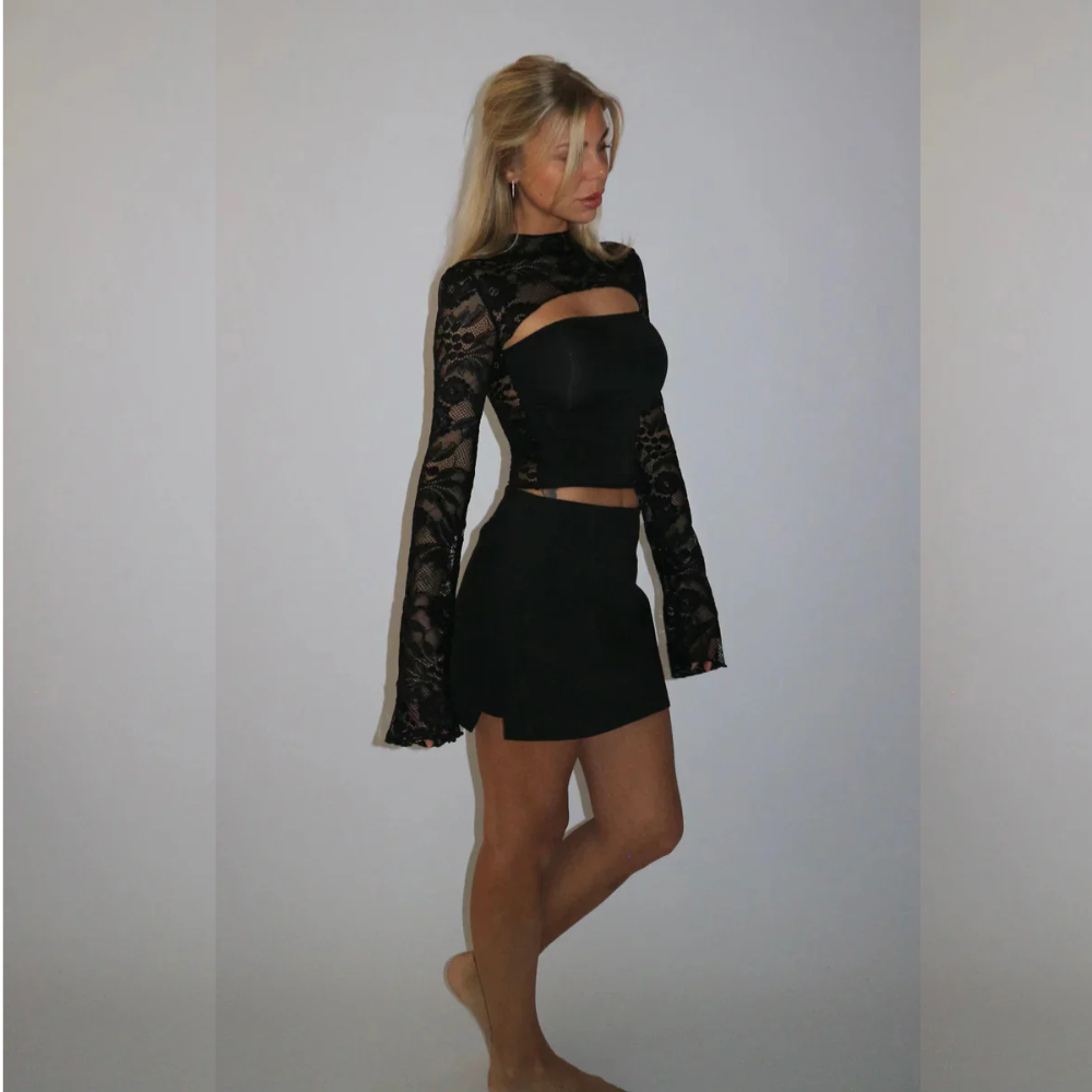ALEJANDRA TOP EFECTO CAPA DE ENCAJE
