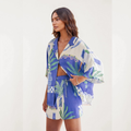 SIMONE CONJUNTO CAMISERO ESTAMPADO COSTA AZUL