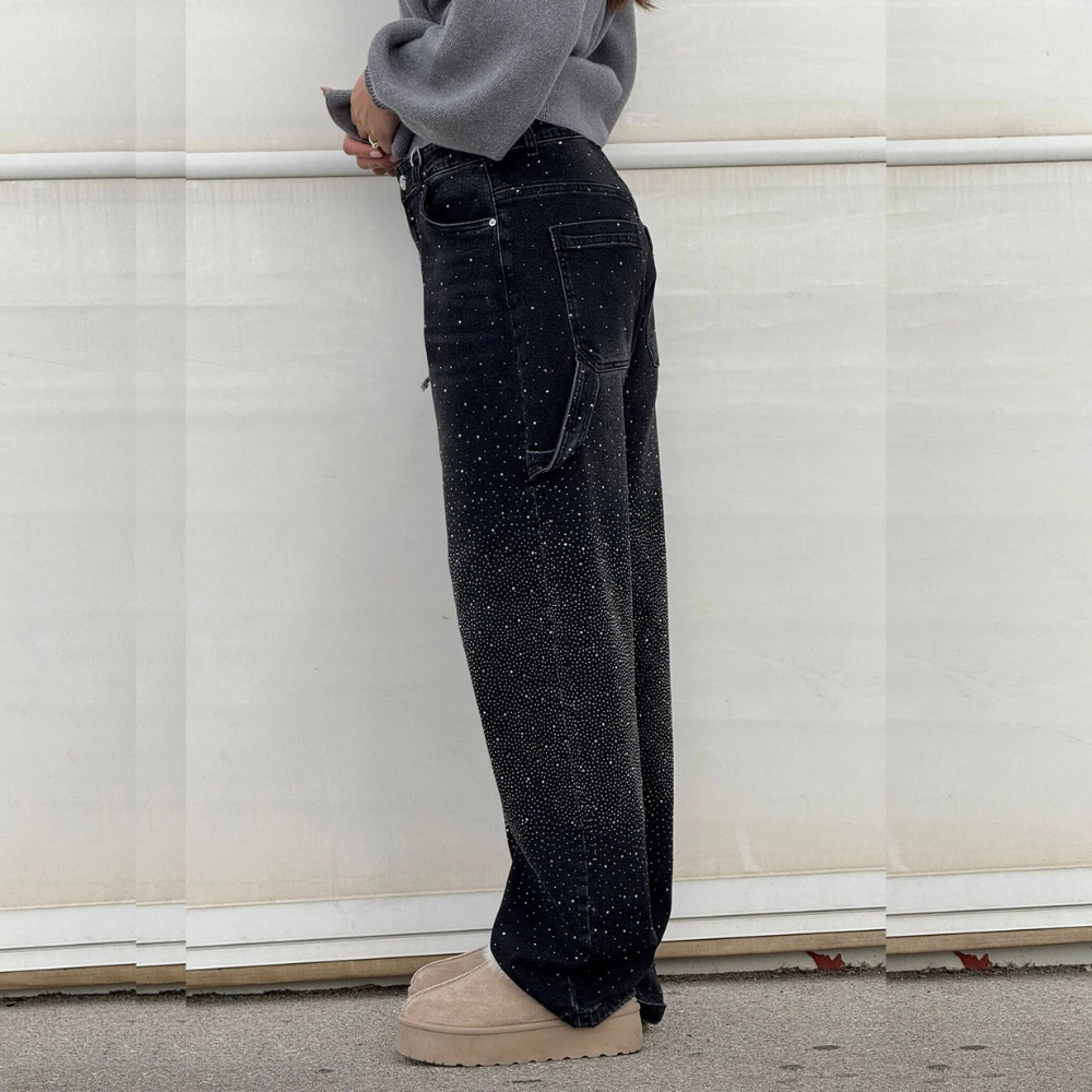 BIANCA JEANS BALLOON CON EFECTO BRILLO