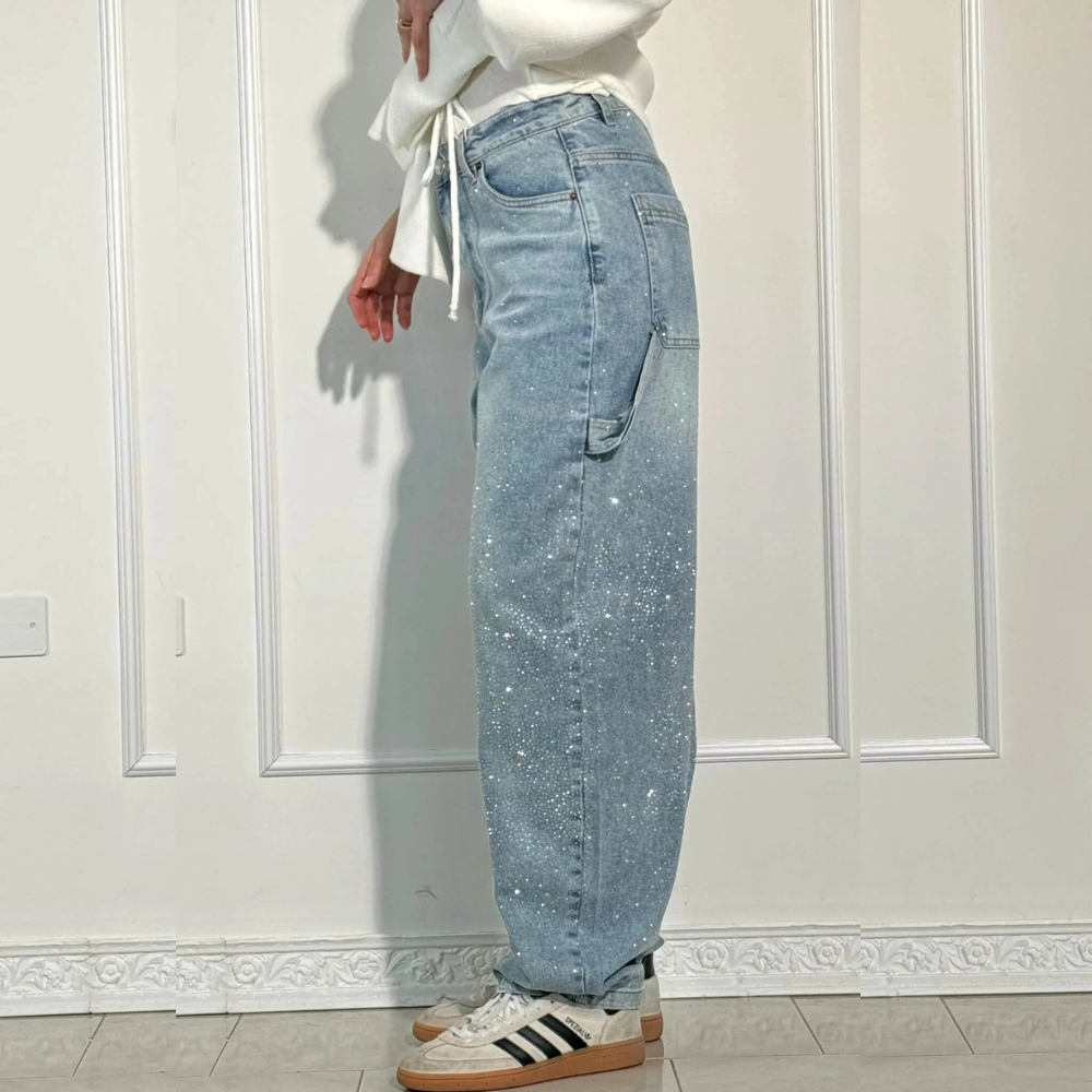 BIANCA JEANS BALLOON CON EFECTO BRILLO